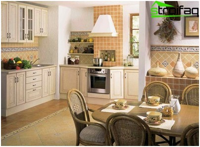 Pose de carreaux de manière combinée