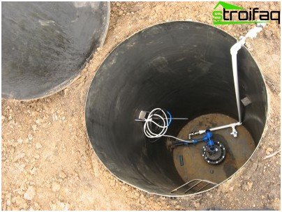 Dispositif de caisson. Vue de l'intérieur