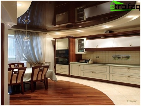 Plafond tendu classique pour la cuisine