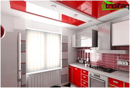 Plafond tendu Art Nouveau pour la cuisine