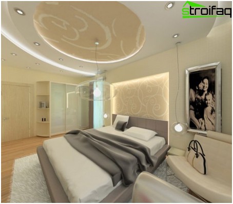 Conception de plafonds suspendus dans la chambre