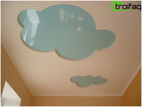 Plafond tendu dans une chambre d'enfant