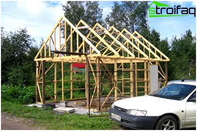 Cadre en bois de garage