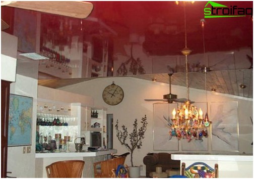 Plafonds tendus dans la cuisine: photo №4