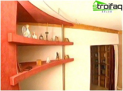 Étagères de cloison sèche photo Étagères de cloison sèche photo