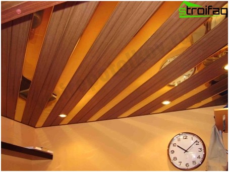 Plafonds à lattes pour la cuisine