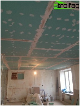 Plâtrage de plafond en placoplâtre