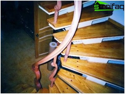 Escaliers en béton de bois