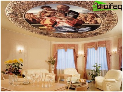 Plafond tendu en tissu avec impression photo