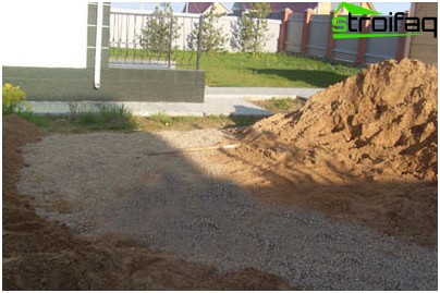 Préparation du sable et du gravier