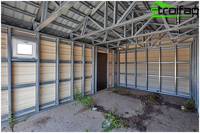 Donc le garage regarde à l'intérieur