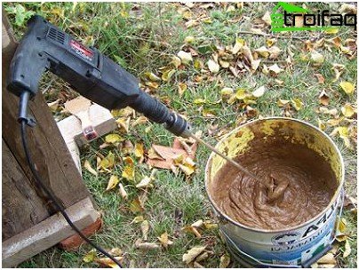 Préparation du mortier