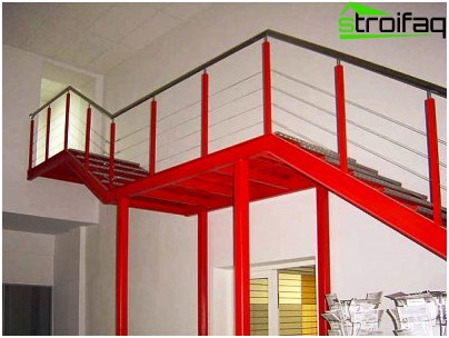 Escalier en métal: hydrofuge