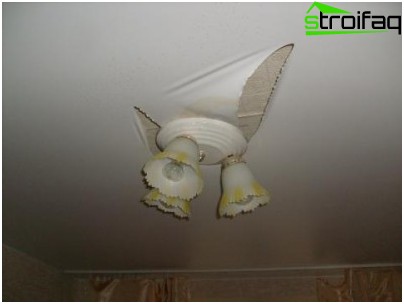 Défauts dans les plafonds suspendus