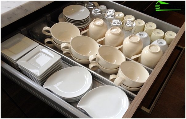 Séparateurs des tiroirs des meubles de cuisine du Ikea - 2