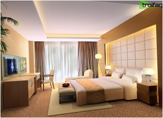 Design de plafond dans la chambre