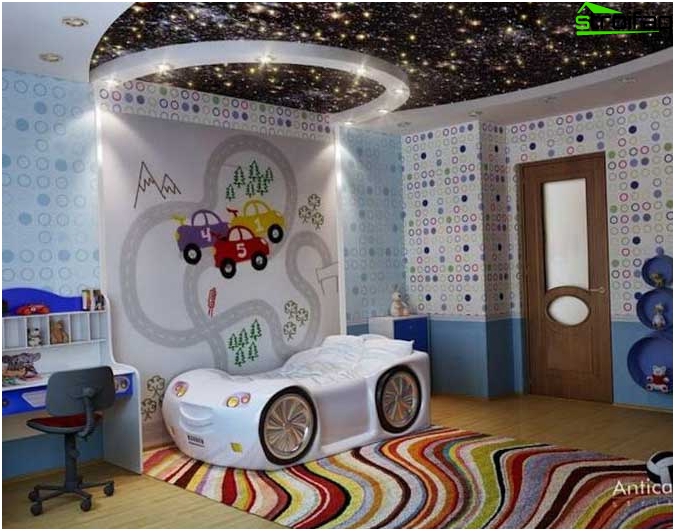 Chambre d'enfant design au plafond