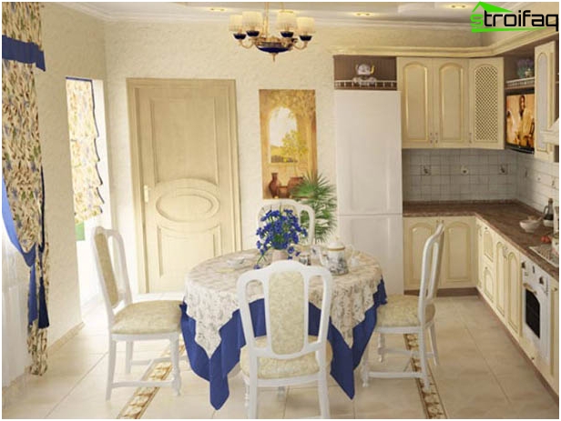 Papier peint pour la cuisine dans le style provençal Papier peint pour la cuisine dans le style provençal