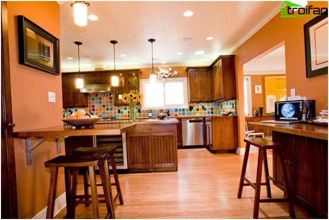 Papier peint orange pour la cuisine Papier peint orange pour la cuisine