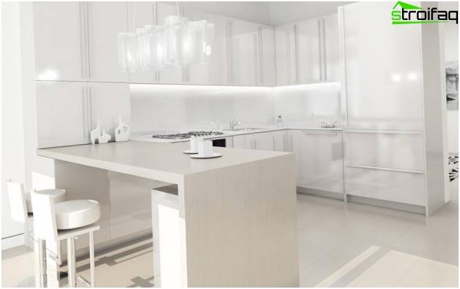 Papier peint blanc pour la cuisine Papier peint blanc pour la cuisine