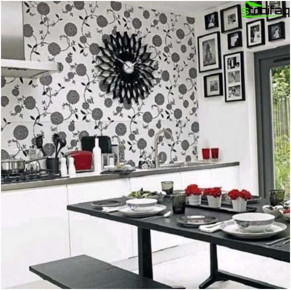 Papier peint blanc pour la cuisine Papier peint blanc pour la cuisine