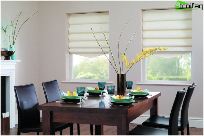 Stores romains et volets roulants dans le salon 3 Stores romains et volets roulants dans le salon 3