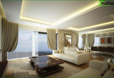 Потолки из гипсокартона (175 фото)