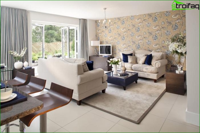 Conception de papier peint photo pour la salle