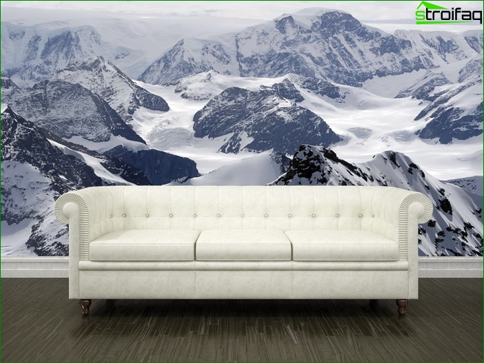 Conception de papier peint photo pour la salle