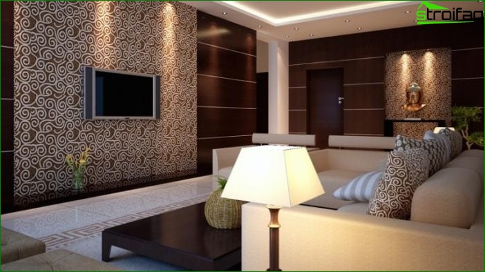 Conception de papier peint photo pour la salle