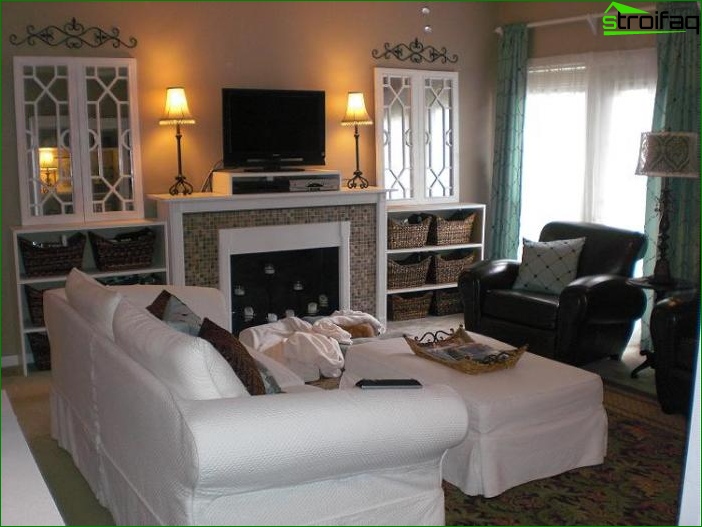 Cheminée à l'intérieur du salon