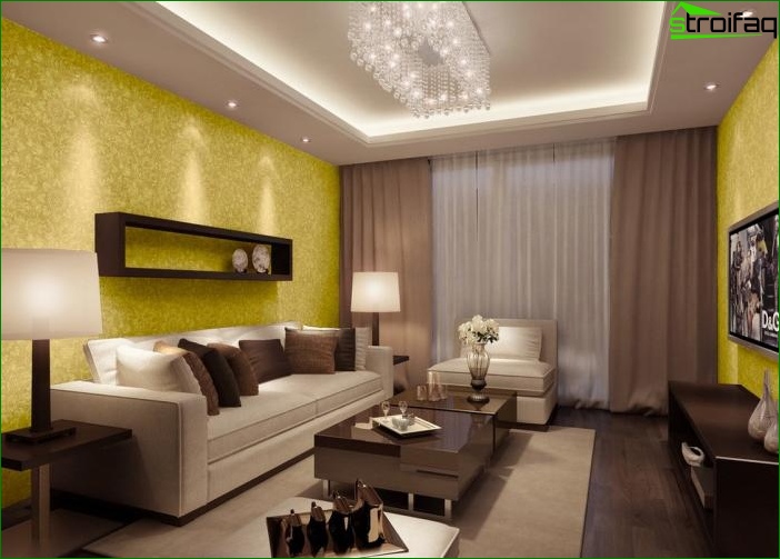 Papier peint dans le salon