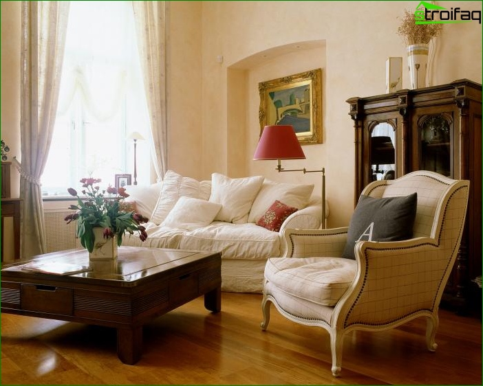 Conception de salon de style classique