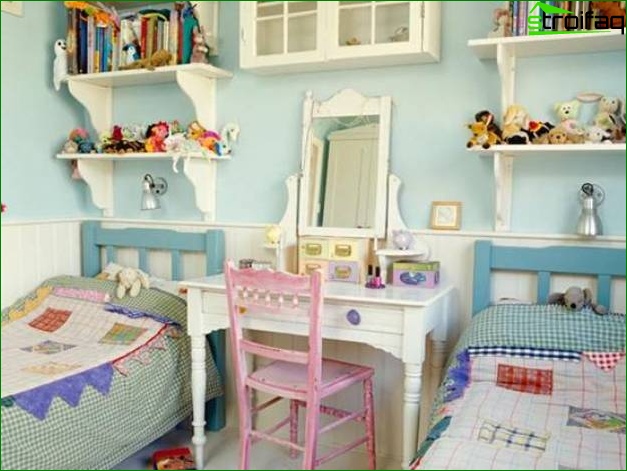 Conception de la chambre pour deux filles