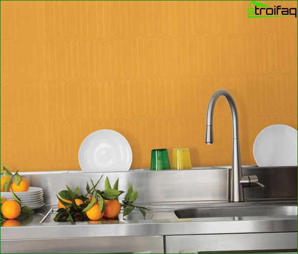 Papier peint à peindre dans la cuisine 2