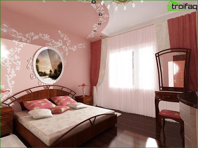 Conception du plafond en plaques de plâtre dans la chambre