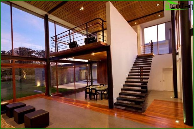 Styles d'escaliers vers le deuxième étage