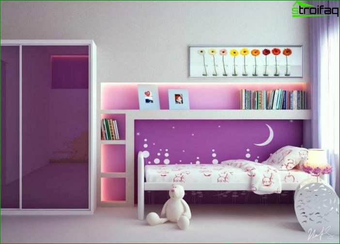 Papier peint blanc dans la chambre