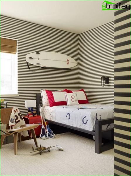 Photo de papier peint dans la chambre d'un garçon