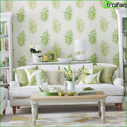 Papier peint classique pour le salon - photo