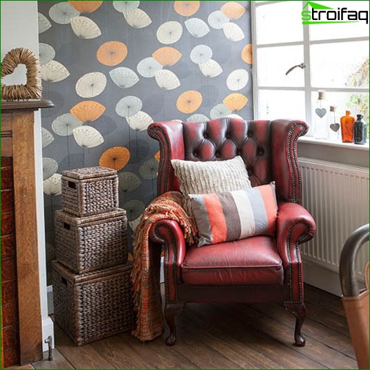 Papier peint classique pour le salon - photo