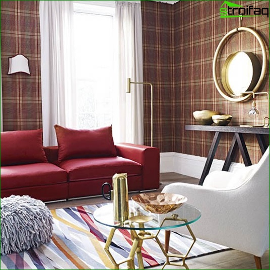 Papier peint moderne pour le salon - photo