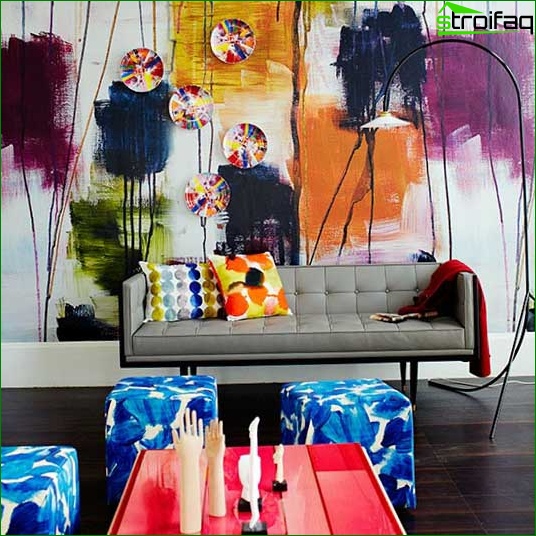 Papier peint moderne pour le salon - photo